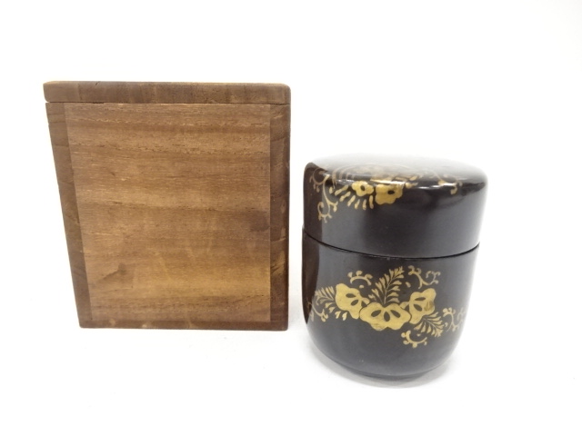 漆塗り　桐文　棗